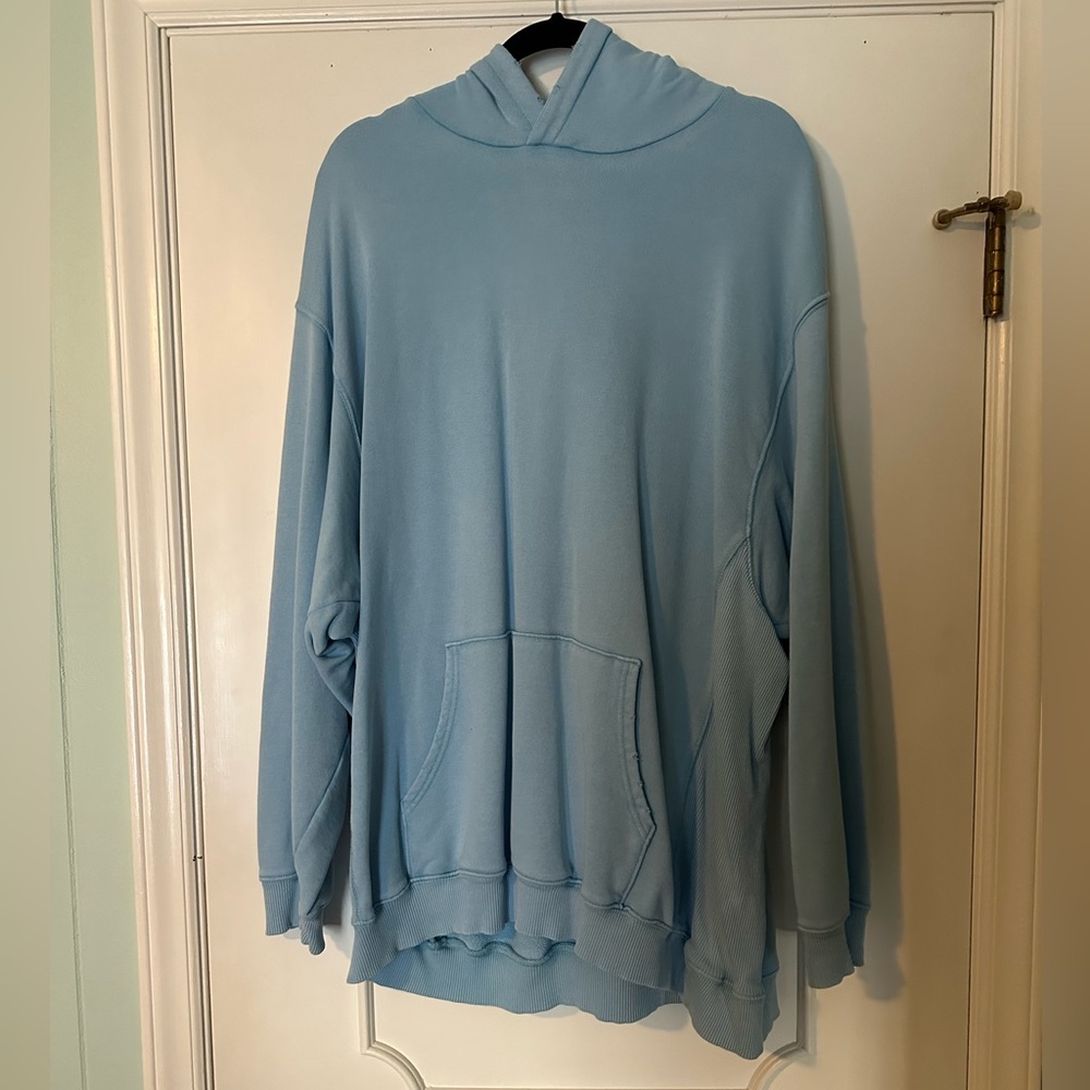 Carolina Blue Distressed Hoodie from Aerie